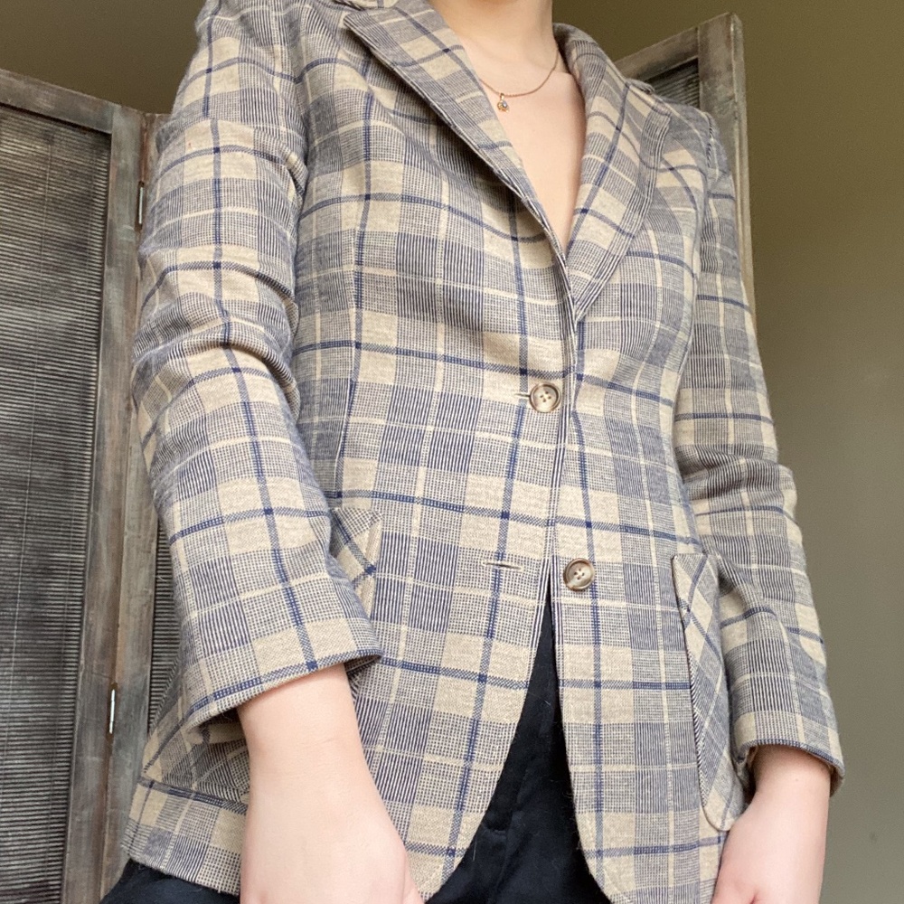 Vintage plaid blazer
